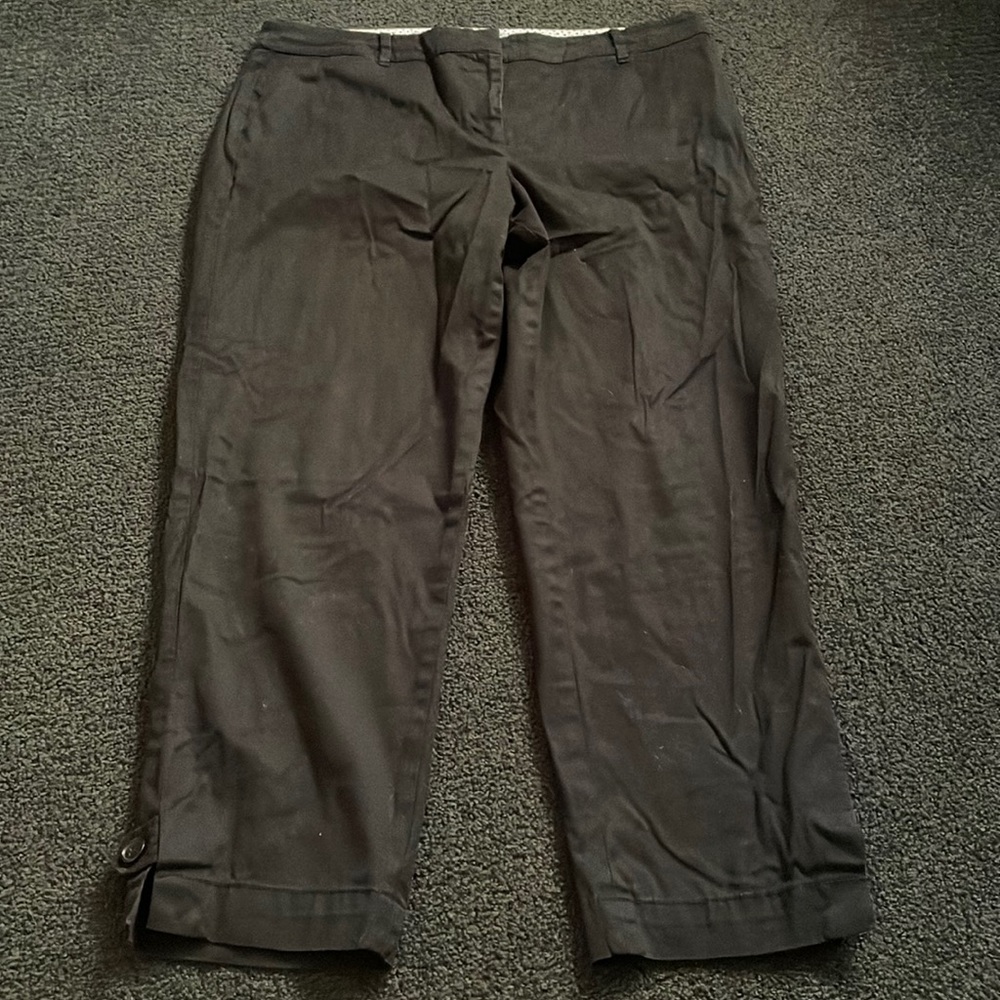 Talbots SZ 10 Perfect Crop Black Pant